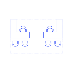 Layouts Private Offices Shared L Shape Center Guest Outline Svg Vector, Free Vectors File
